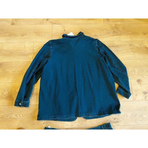 Quackery Factory Straight Leg Jeans Stretch Denim Blazer Rhinestone Bling 2X NWT - Picture 10 of 12